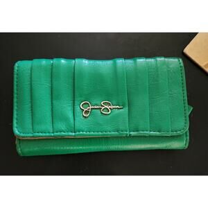 Vintage Jessica Simpson green leather wallet
